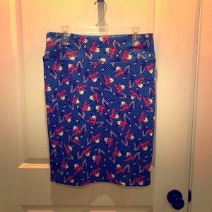 💙4/$20! NWOT! Sz Lg LulaRoe “Cassie” blue skirt